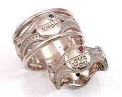 Star Wars Ring Set I Love You I Know Palladium White Gold Star Wars Ring Star Wars Wedding Ring Geeky Engagement Rings