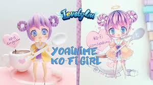 Yoaihime Ko Fi Girl Chibi Figure Clay Tutorial Air Dry Clay Projects Anime Clay Figures