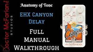E xternal f ootswitch the grand canyon accepts a single momentary footswitch (with ts plug), or a double or triple footswitch (with trs plug) at its fsw jack. Ehx Canyon Delay Complete Manual Walkthrough Youtube