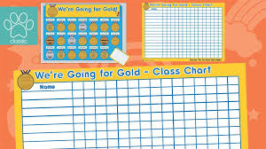 Teachers Pet Going For Gold Behaviour Class Chart