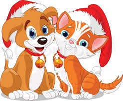 A collection of the top 47 cute cartoon dog wallpapers and backgrounds available for download for free. Christmas Pets Stock Vector Colourbox