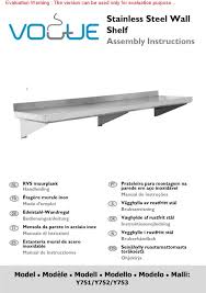 Get free shipping on qualified metal shelving or buy online pick up in store today in the storage & organization department. Vogue Y751 Vogue Stainless Steel Kitchen Shelf 1200mm Y751 Wall Shelves
