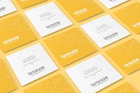 Anything you can imagine that could fit on a piece of square cardstock, you can create. Square Business Card Mockup Creative Photoshop Templates Creative Market