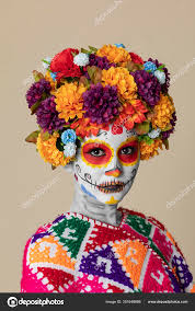 catrina makeup young mexican woman