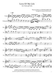 Love Of My Life By Queen Violin And Cello By Digital Sheet Music For Score Set Of Parts Download Print H0 571239 958273 Sheet Music Plus
