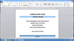 I.e clear, neat and well arranged. How To Crate Account And Build Your Cv In Ethiopian Job Listing Website Youtube