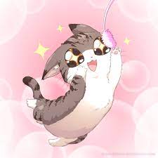 Squeeee Happy Cat By Johnsu Deviantart Com On Deviantart Cute Anime Cat Kawaii Cat Anime Animals