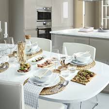 Share Your Day With Friends And Family Around A Beautifully Set Table Like The Ikea Oppeby Table With Ber Ikea Dining Room Table Settings Kitchen Plates Set