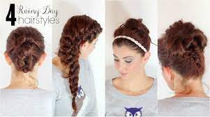 Whether you have straight or curly hair, use a curling iron to style your hair into springy curls, and backcomb slightly at the crown. 4 Hairstyles For Rainy Days Youtube