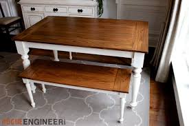 Modern fancy x farmhouse dining table. Diy Solid Oak Farmhouse Table Free Easy Plans