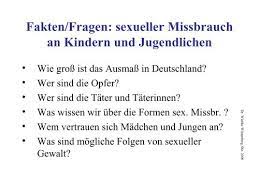Fachwissen Zum Sexuellen Missbrauch An Kindern U Jugendlichen