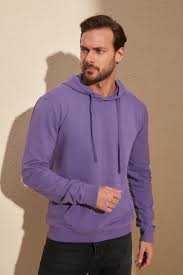 Trendyol Man Mor Erkek Kapusonlu Kanguru Cepli Uzun Kollu Basic Sweatshirt Tmnaw20sw0162 Trendyol Kapusonlu Erkek Moda Moda