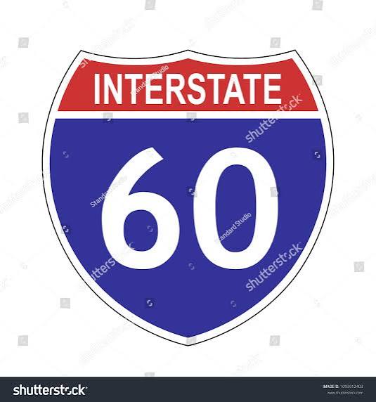 Us Interstate 60 Highway Sign Route Stock Vector (Royalty Free) 1093912403  | Shutterstock