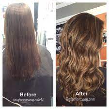 Balayage Brunette Hair Painting Dimensional Brunette Bronde Before And After By Tayler Namanny Balayage Brunette Hair Hair Balayage Brunette