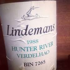 1988 Lindemans Hunter River Verdelhao Simply Outstanding Bottle Water Bottle Wine
