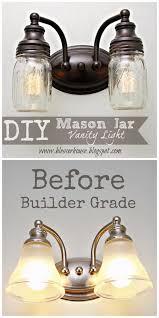 We replaced our old bathroom vanity lights. 32 Diy Mason Jar Lighting Ideas