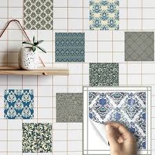 Retro tiles vintage ceramic mosaic floor wall shower kitchen backsplash new. 10pcs Vintage Moroccan Self Adhesive Bath Kitchen Wall Stair Floor Tile Sticker Ebay