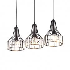 Crystal Pendant Lights Kitchen With 47 Adjustable Hanging Cord Modern Cord Black Pendant Lighting With Clear Crystal Susuohome Com