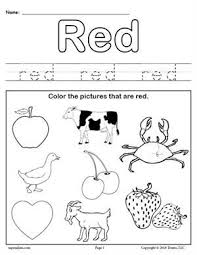 Easter Egg Shapes Worksheet Coloring Page Color Worksheets Color Worksheets For Preschool Color Red Activities