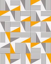 120x180 ab €59, 200x300 ab €99, läufer ab €49. Mid Century Modern Geometric Dynamic Triangle Pattern Yellow Brown And Cream Digital Art By Bonb Creative