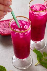 Fresh Red Dragon Fruit Spritzer Recipe In 2020 Rum Cocktail Recipes Cocktail Drinks Alcoholic Alcohol Drink Recipes