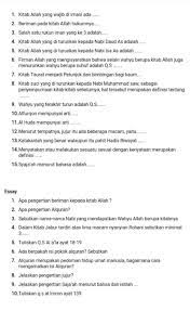 Soal essay tentang iman kepada kitab allah beserta jawabannya. Tolong Jawab Pertanyaan Ini Brainly Co Id