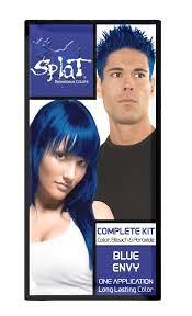 Kylie jenner kicked the blue hair trend into superdrive when she shared a photo of her sky blue crop, then lady gaga reminded us just how dreamy blue can be at the 4. Splat Blue Envy Hair Color Kit Semi Permanent Blue Hair Dye Walmart Com Walmart Com