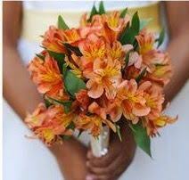 Orange Alstroemeria Bouquet Alstroemeria Bouquet Wedding Alstroemeria Bouquet Alstroemeria Bridal Bouquet