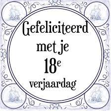 Bol Com Verjaardag Tegeltje Met Spreuk 18 Jaar Gefeliciteerd Met Je 18e Verjaardag Cadeau