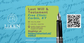 Last Will & Testament Free Clinic: Corbin, KY