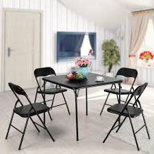 Jaxpety 5 Piece Folding Table And Chairs Set Folding Table Table And Chairs Folding Dining Table