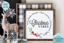 Download Christmas Vibes Wreath Svg Cut File Graphic By Lettershapes Creative Fabrica SVG Cut Files