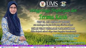 Ums Ucapan Penghargaan Dan Terima Kasih Atas Sumbangan Sebagai Dekan Pusat Pengajian Pascasiswazah