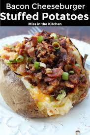 It depends on a few things. Bacon Cheese Burger Twice Baked Idaho Potatoes Miss In The Kitchen