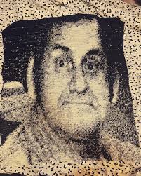 For a long time, I wondered about the possibility of knitting a portrait.  After a year of meticulous planning and dedicated knitting, behold the  result! The knitting pattern I created is entirely