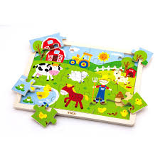 Get it wednesday, apr 21. Wooden Farm Animals Tray Puzzle 24 Piece Buy Online At Best Price In Uae Amazon Ae