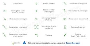Symboles Electriques De Commandes Symbole Electrique Travaux Electricite Symbole