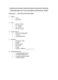 Documents similar to borang soal selidik kepuasan pelanggan. Borang Soal Selidik Tahap Kepuasan Pelan