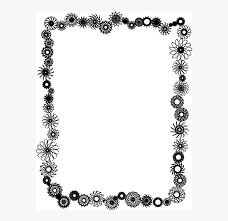 Inspired by traditional czech paper cuts. Black And White Flower Border Clipart Clipart Library Flower Border Clipart Black And White Hd Png Download Kindpng