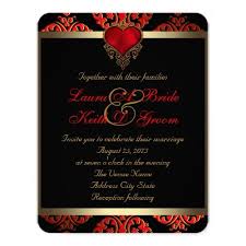 Red Black And Gold Wedding Invitation Black Wedding Invitations Black Gold Wedding Gold Wedding Invitations