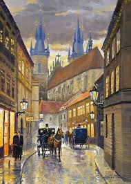 Prague Old Street Stupartska By Yuriy Shevchuk Cityscape Art Street Painting City Art
