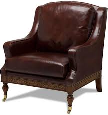 Lounge Chair Scarborough House Brown Italian Leather Marquetry Inlay Casters Furnit Metal Dining Chairs Accent Chairs For Sale Accent Chairs For Living Room