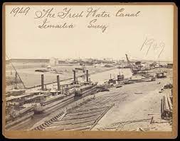 the fresh water canal ismailia suez 1850s to 1870s suez egypt around the worlds