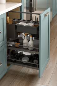 These plastic pullout shelves for kitchen cabinets are a real bargain when you compare them with the ones in most retail stores. Cabinet Organization Interiors Kitchen Craft