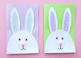 Pick your favorite colors and make a card that will be remembered for years to come. Cutest Bunny Diy Easter Card I Heart Crafty Things