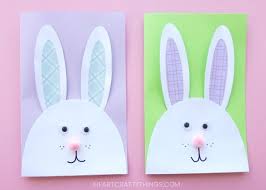 You can use rubber stamps, scrapbook paper, and the cricut to create easter greeting cards. Cutest Bunny Diy Easter Card I Heart Crafty Things