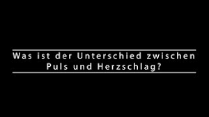 Was Ist Der Unterschied Zwischen Puls Und Herzfrequenz Gesundheit Youtube