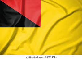 Warna merah melambangkan keberanian, sedangkan warna putih melambangkan kesucian. Flag Negeri Sembilan State Federal Territory Stock Illustration 356794574