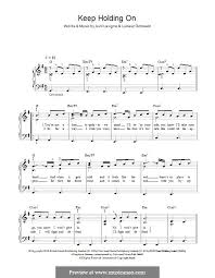 Keep Holding On By A Lavigne L Gottwald Sheet Music On Musicaneo