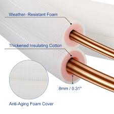 PATIKIL Mini Split Line Set 16 Ft, 1/4" 1/2" OD Copper ...